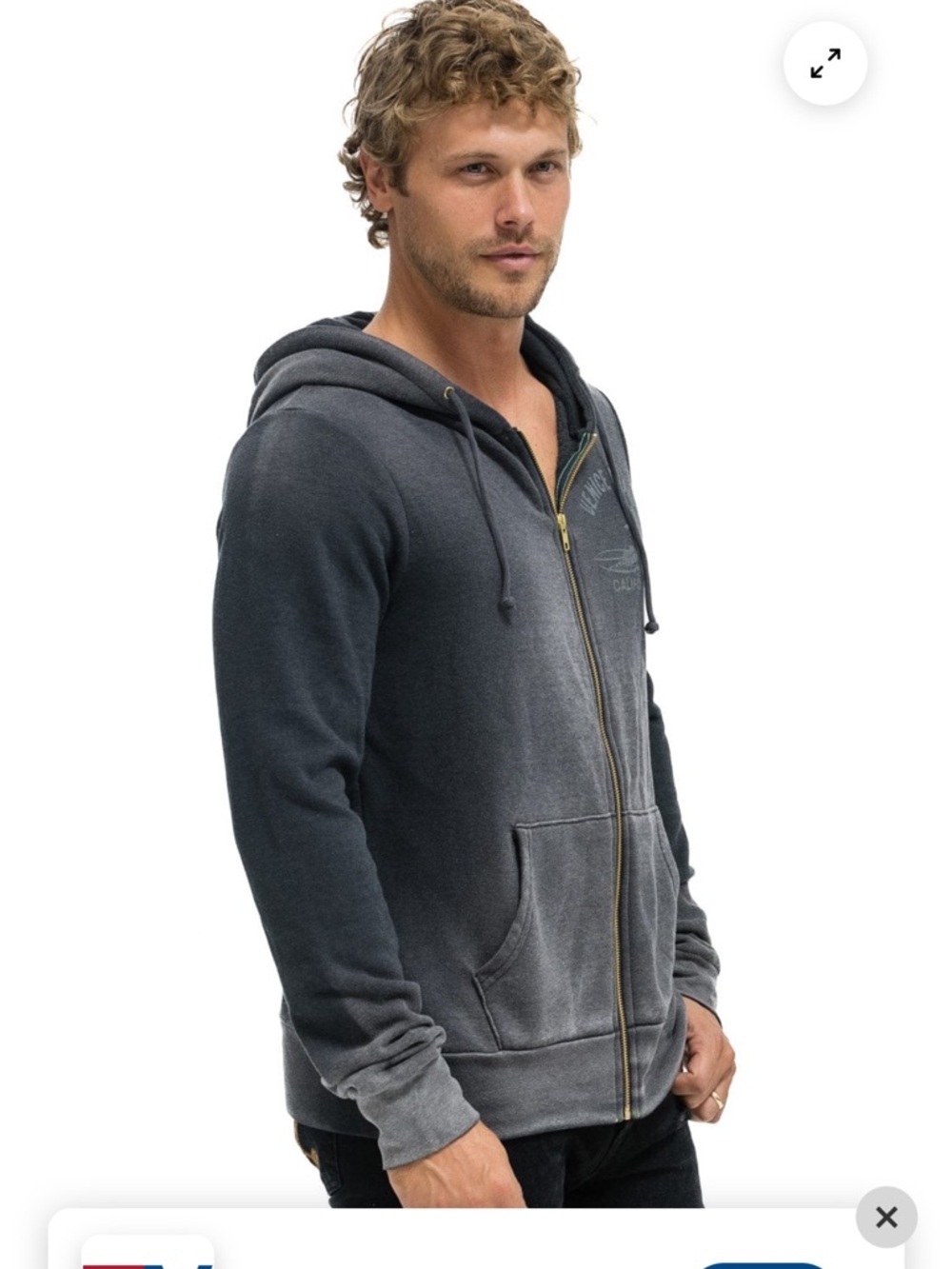 Aviator Nation/Faded Smoke/Venice Surfer Zip Hoodie/NEW! SEALED! NEVER WORN! XXL - Picture 8 of 16